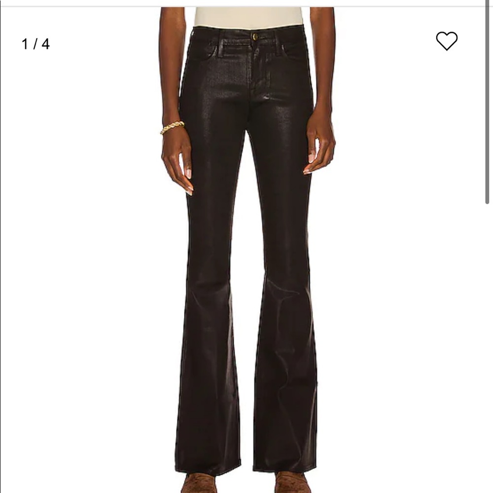 FRAME le high rise leather bootcut